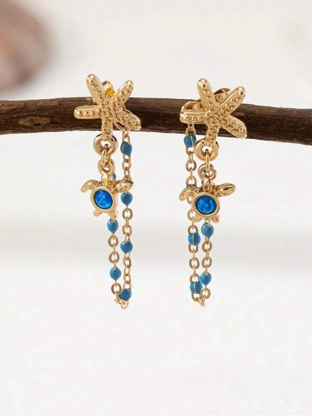 Turtle Drop Earrings Q1226